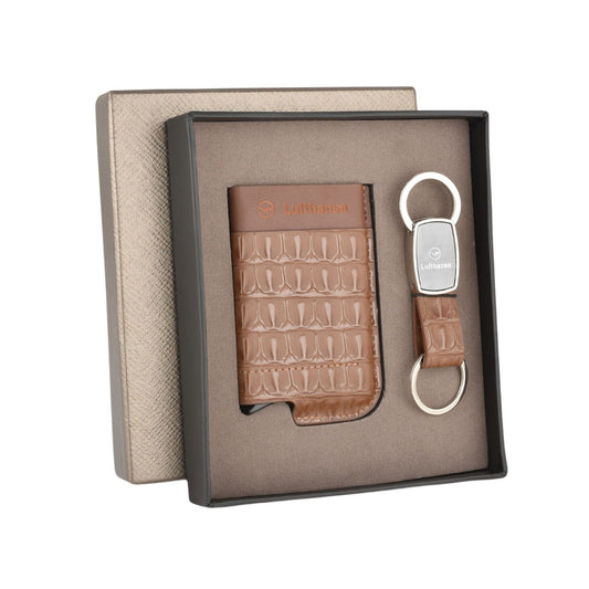 EJK61- Lufthansa 2-IN-1 Gift Set | Card Holder | Keychain
