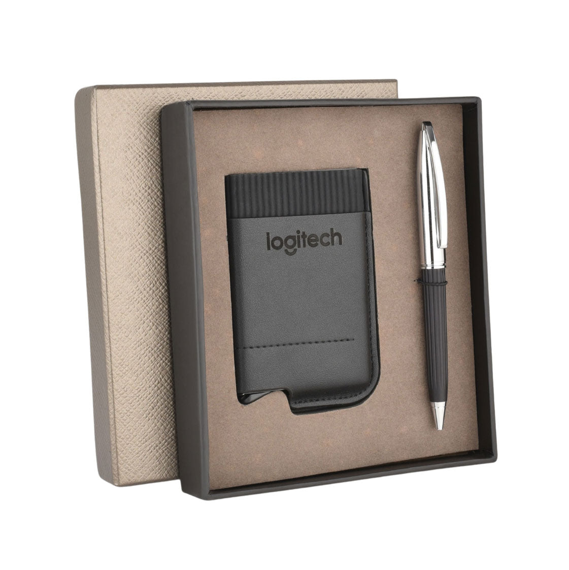 EJK57- Logitech 2-IN-1 Gift Set | Cardholder | Pen