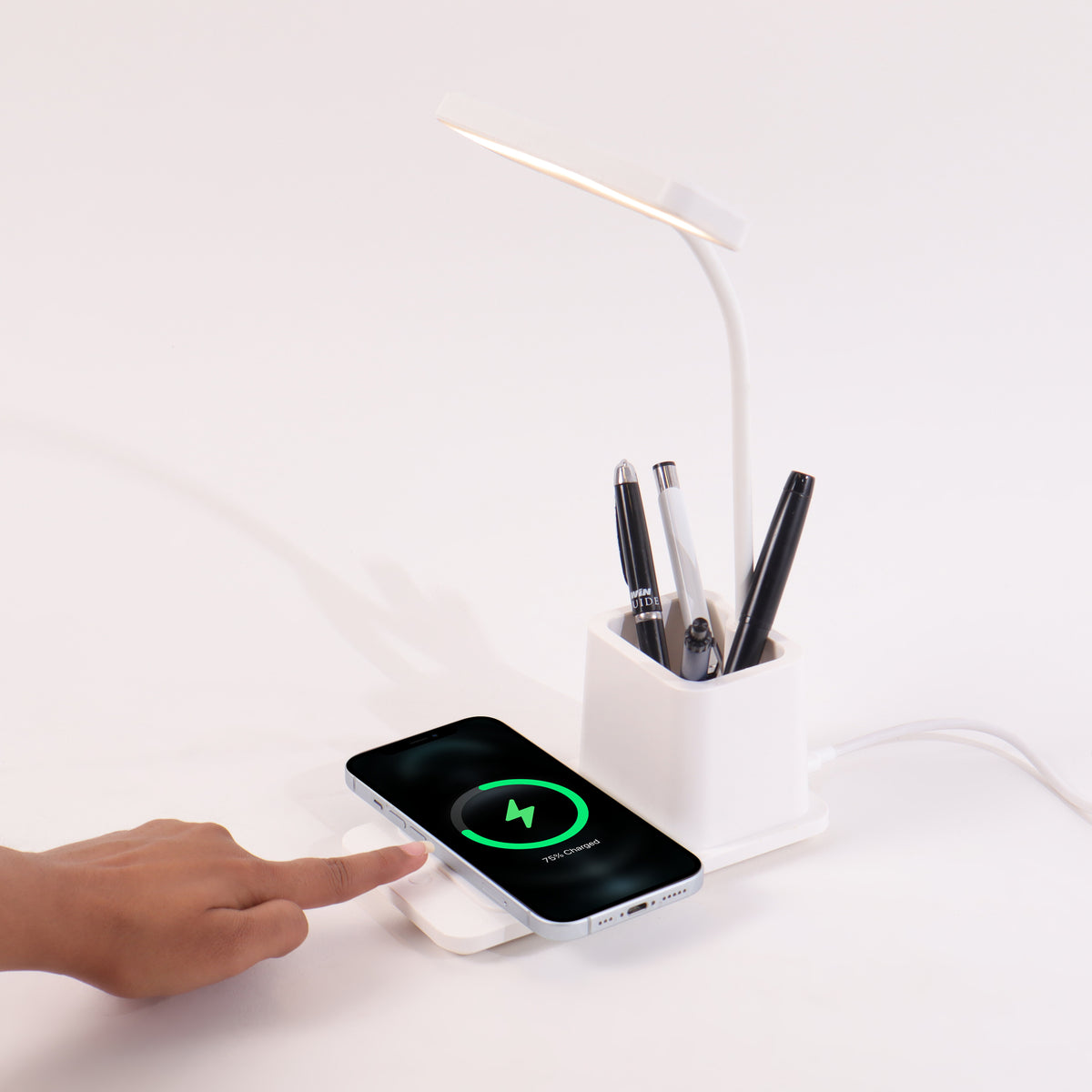ED169- 3-IN-1 Deskora LED Lamp, Pen Stand & Wireless Charger