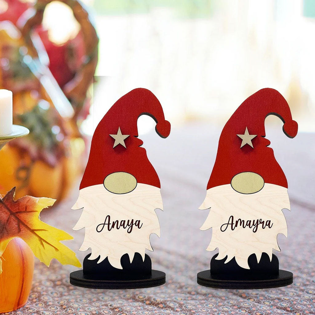 Personalised Wooden Christmas Gnomes