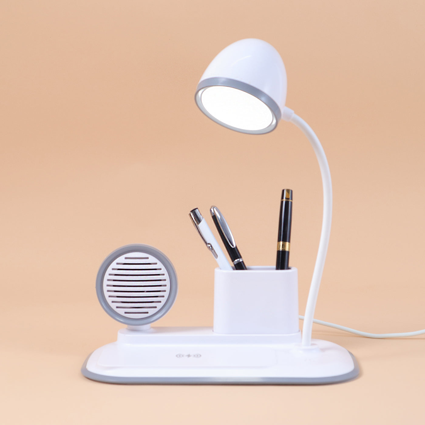 ED166- 4-IN-1 DeskPod Lamp, Wireless Charger, Pen Stand & Phone Stand