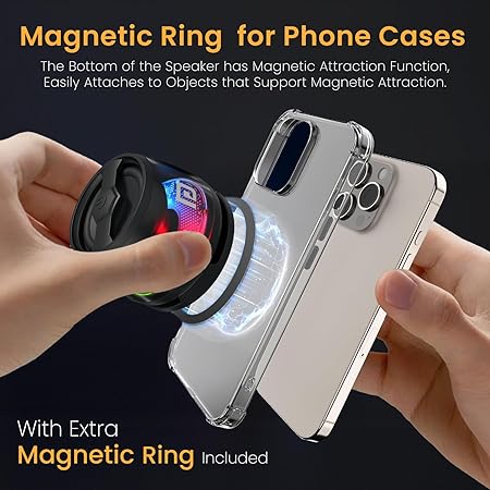 ED26- Portronics Nadya 6W Magnetic Bluetooth Speaker with MagSafe Mobile Stand