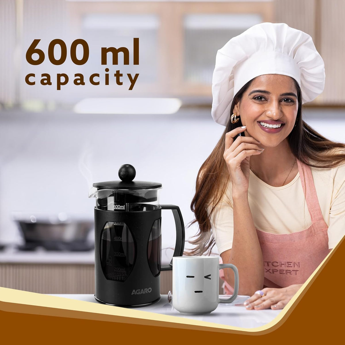 ED331 - AGARO Elite French Press Coffee and Tea Maker