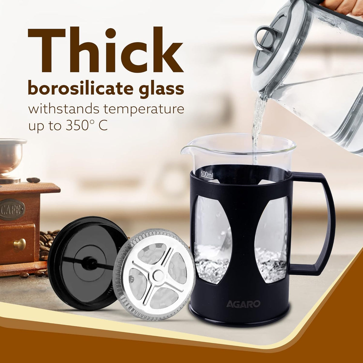 ED331 - AGARO Elite French Press Coffee and Tea Maker