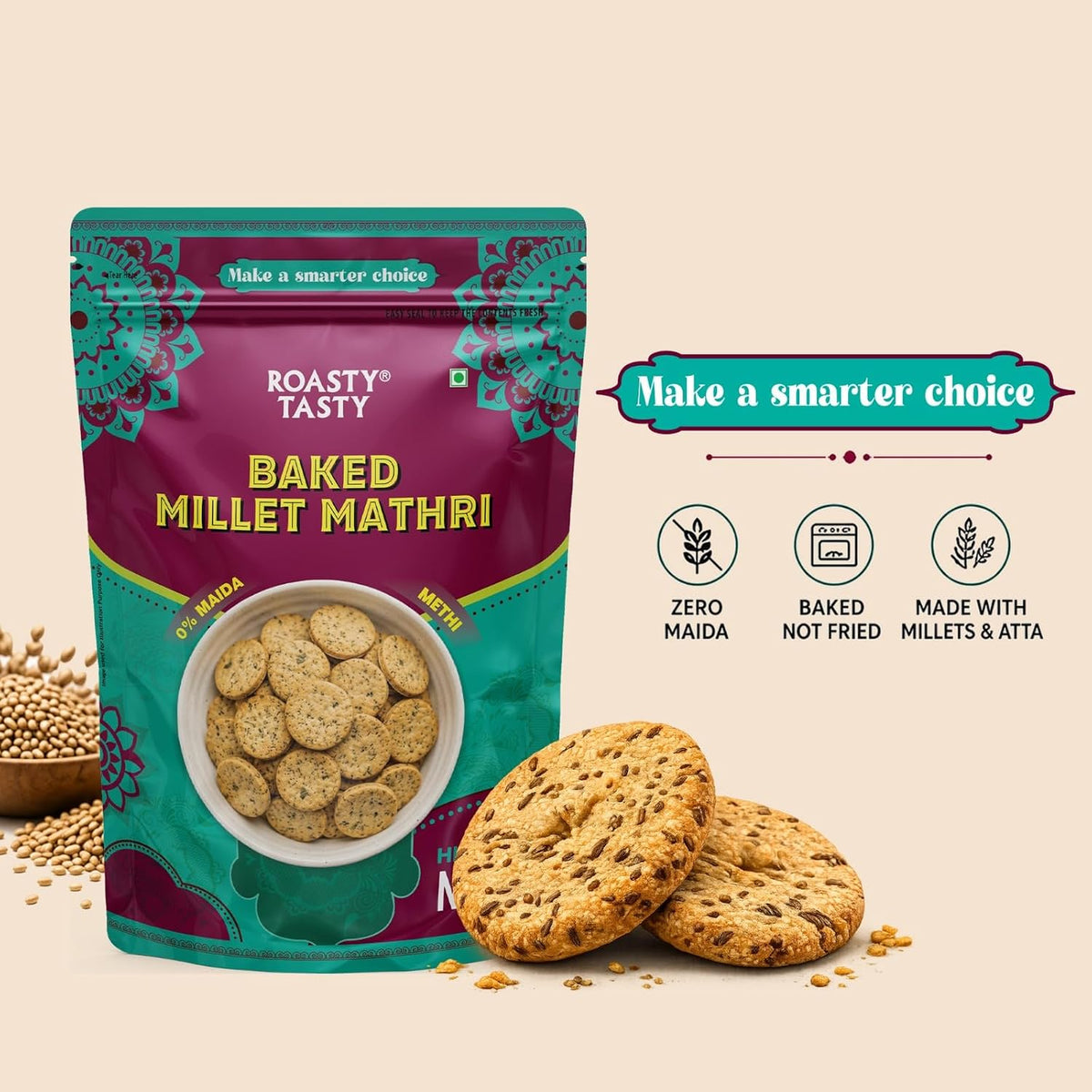 BSE440- Roasty Tasty Baked Millet Mathri