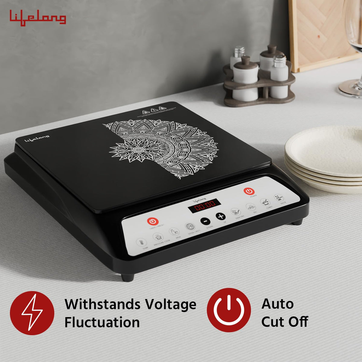 ED340 - Lifelong 1800W Induction Stove with Surge Protection