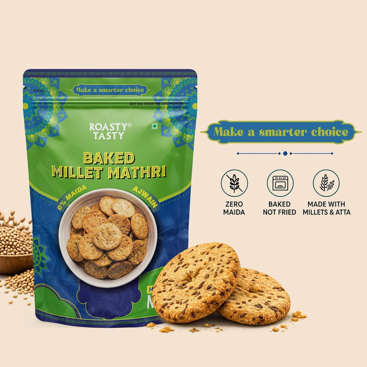 BSE440- Roasty Tasty Baked Millet Mathri