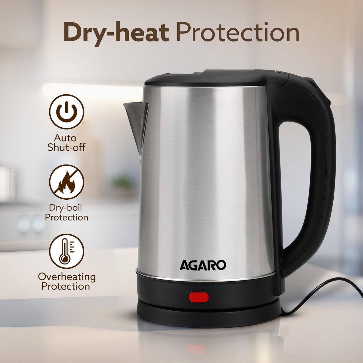ED327 - AGARO Sonnet Electric Kettle 1.5L