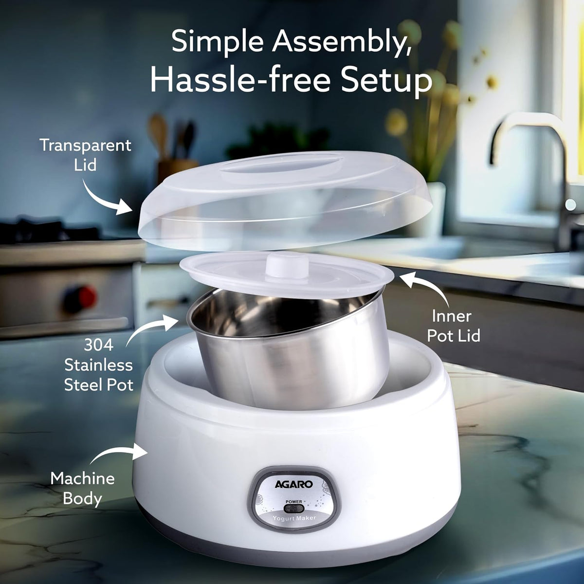 ED328 - AGARO Classic Portable Yogurt Maker