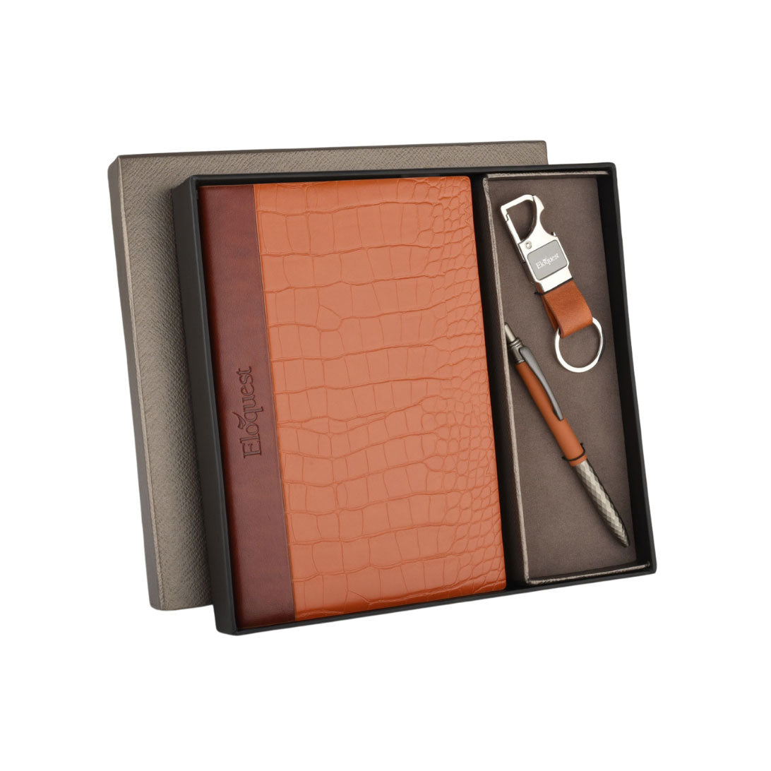 EJK26- Eloquest 3-IN-1 Gift Set | Notebook | Pen | Keychain