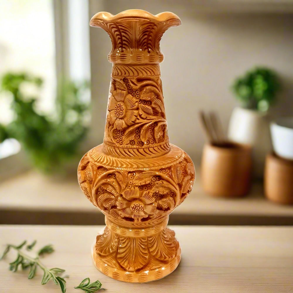 CD25- Handcrafted Handpainted Wooden Flower Vase