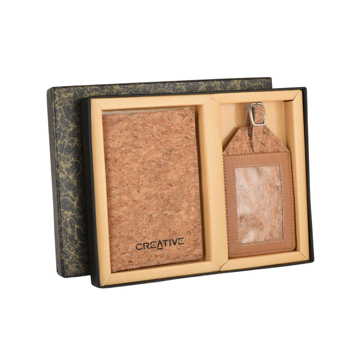 EJK28- 2-IN-1 Creative Gift Set | Passport Holder | Luggage Tag