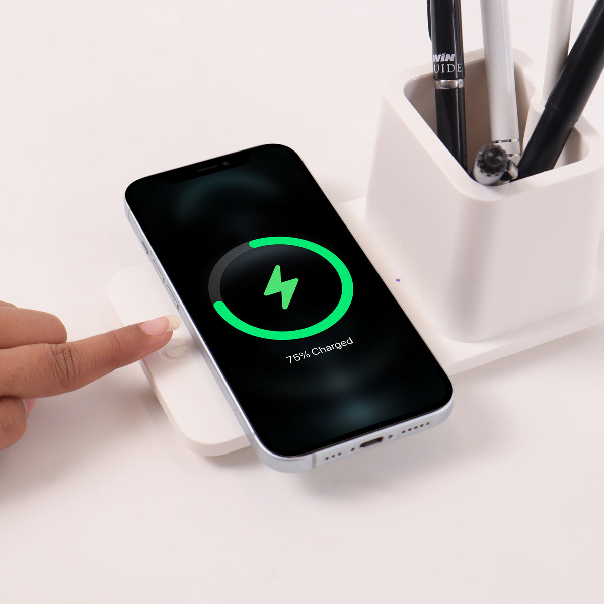 ED169- 3-IN-1 Deskora LED Lamp, Pen Stand & Wireless Charger