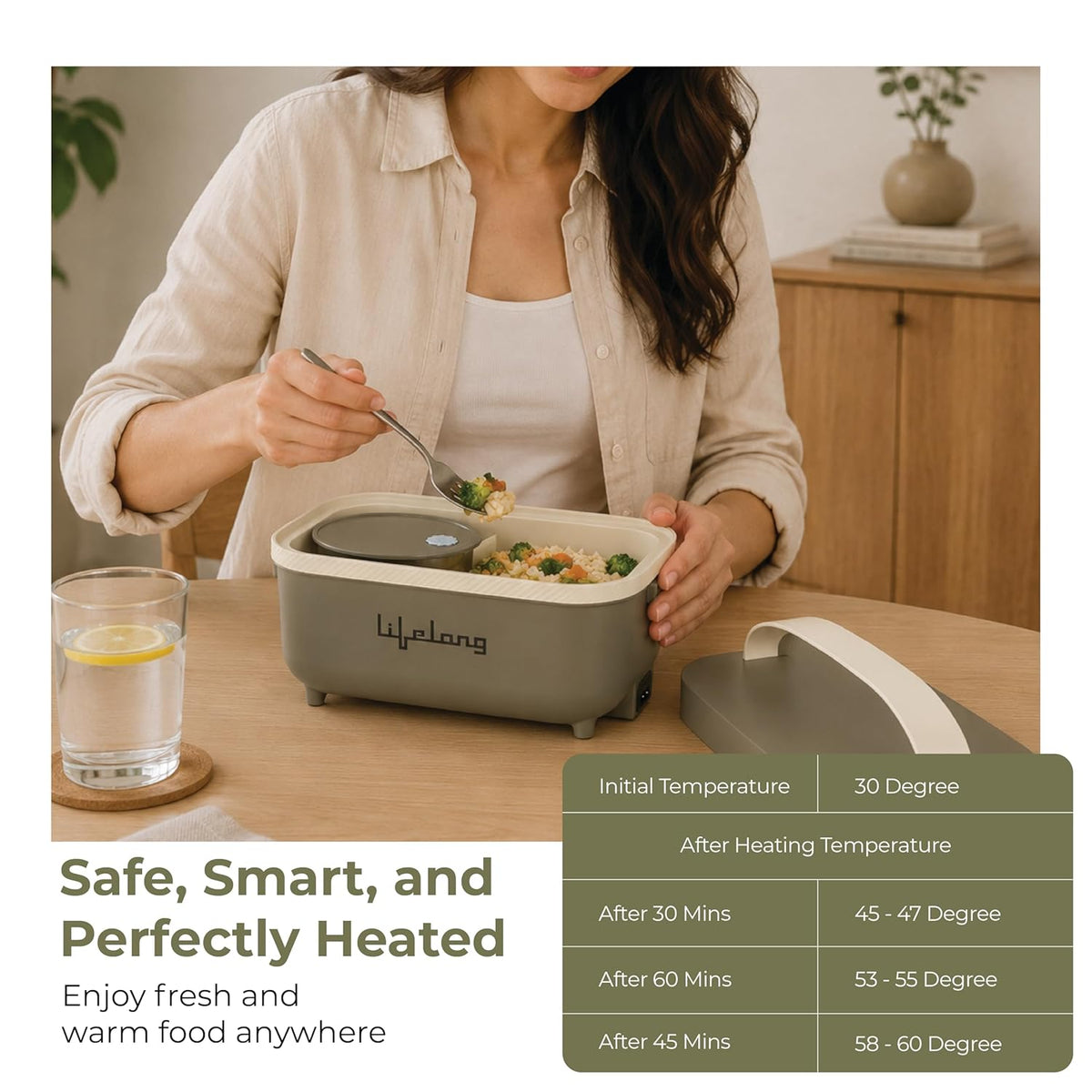 ED339 - Lifelong Electric Lunch Box | Food Warmer | Set of 4