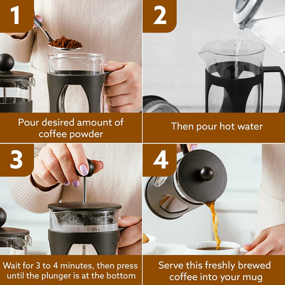 ED331 - AGARO Elite French Press Coffee and Tea Maker