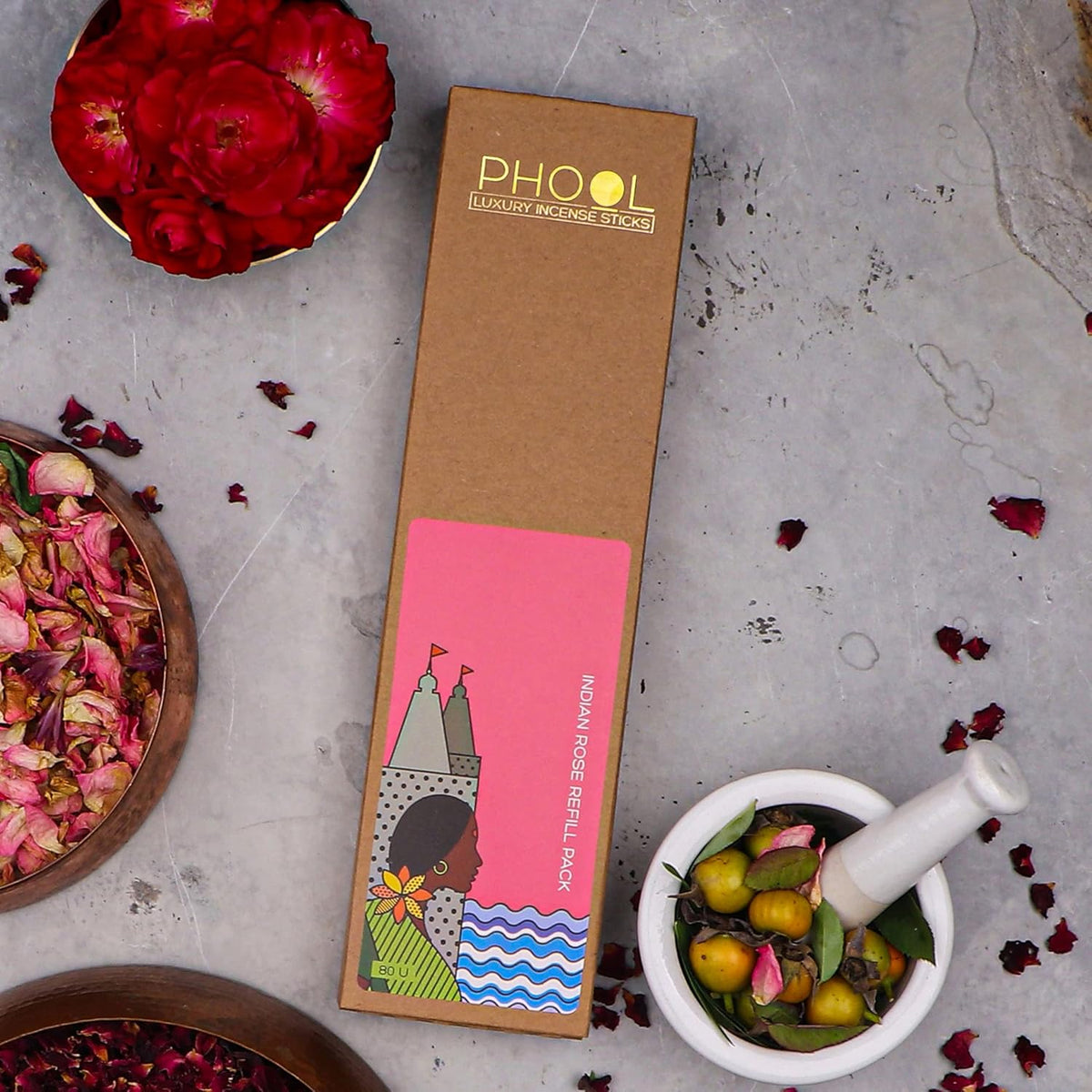 Phool Indian Rose Incense Sticks