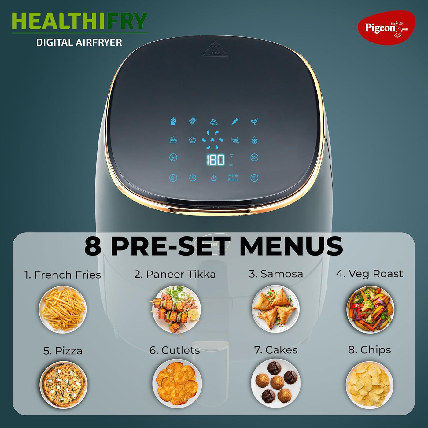 ED356- Pigeon Healthifry Digital Air Fryer 4.2L
