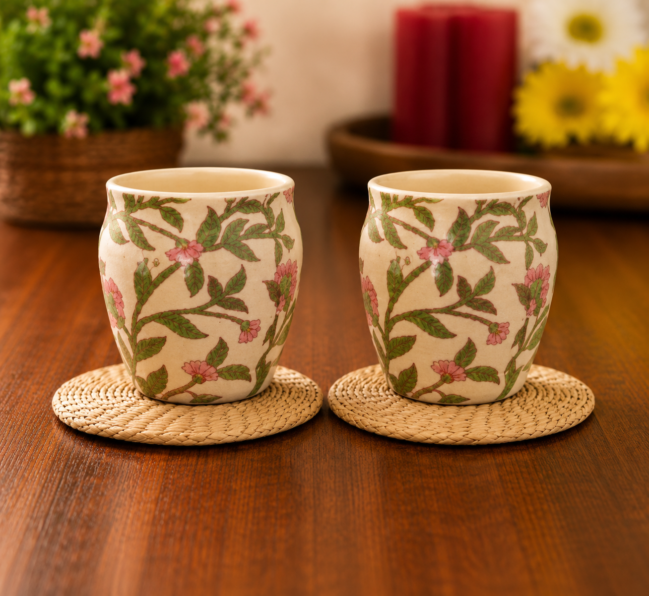 KE10- Floral Print Kulhads