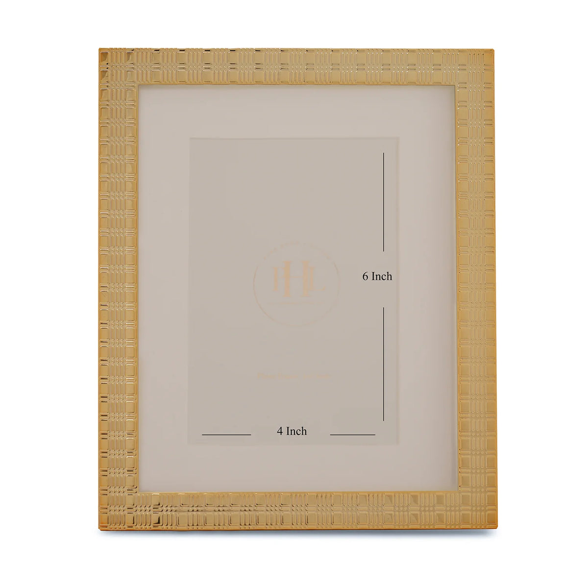 CD10- Pure Home Gold Plated Patterned Metal Photo Frame