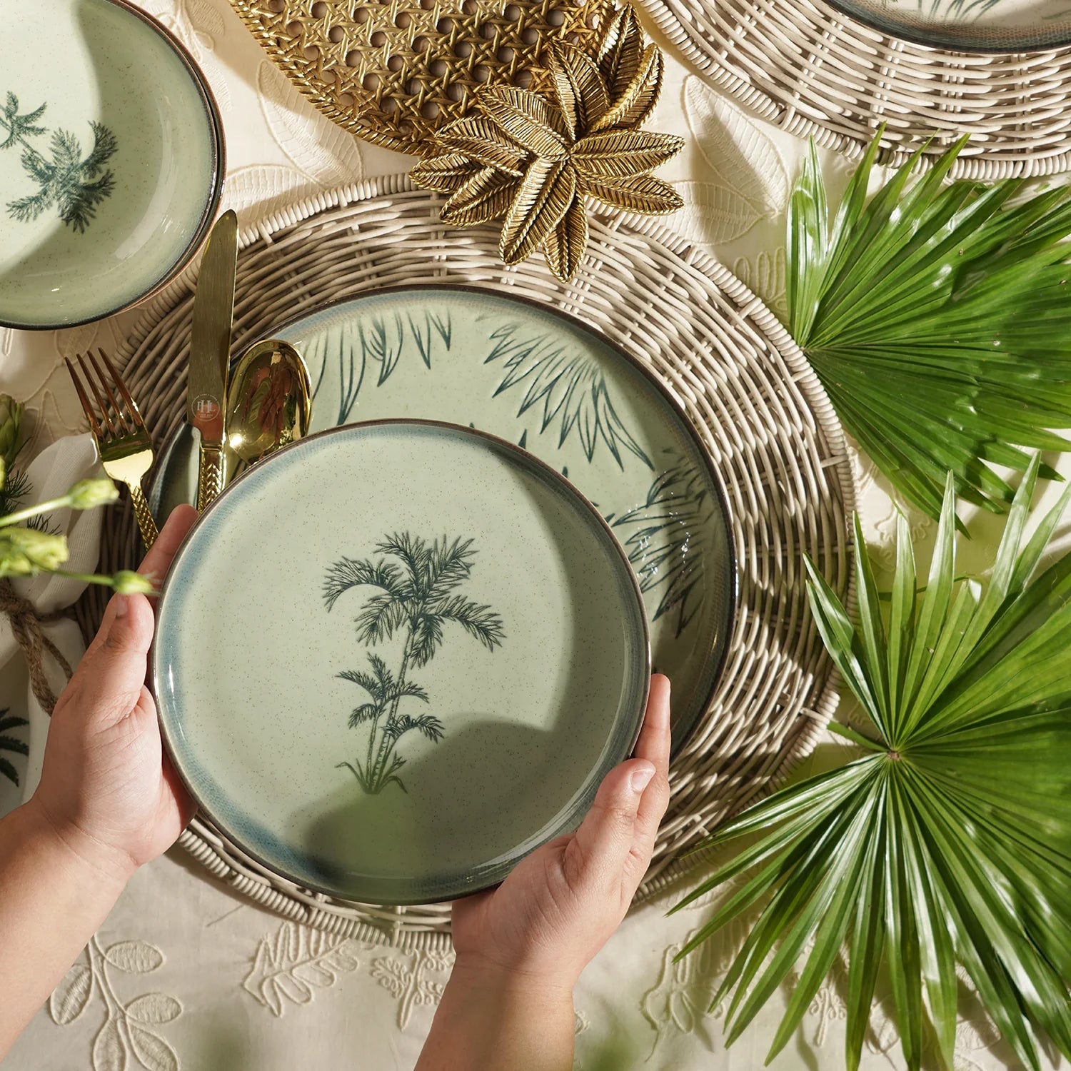 CD12- Pure Home Ceramic Printed Dessert Plate