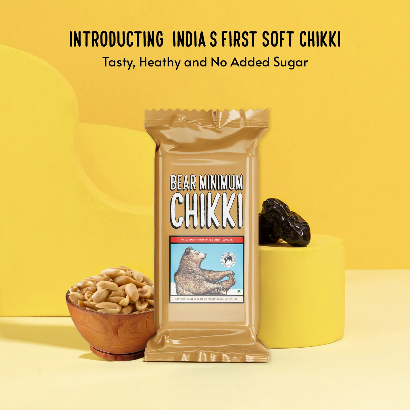 BSE34- Brawny Bear Date Sweetened Soft Chikki