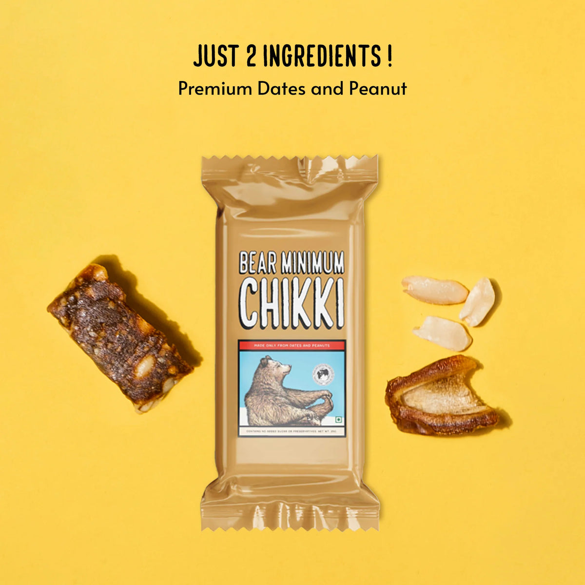 BSE34- Brawny Bear Date Sweetened Soft Chikki