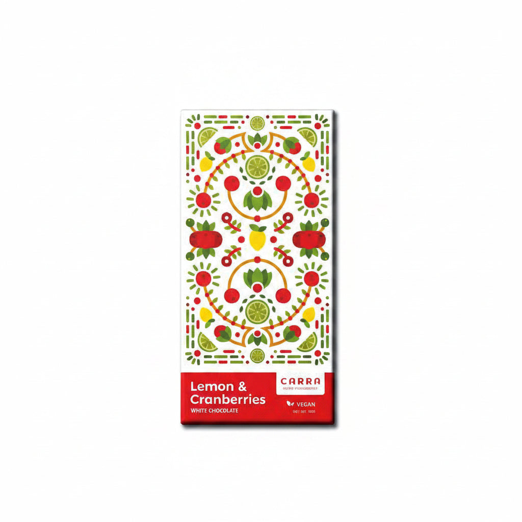 Carra Lemon & Cranberries Vegan White Chocolate