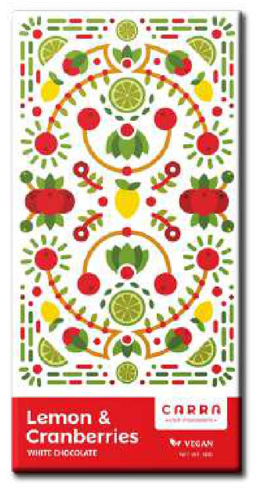 BSE147 Carra Lemon & Cranberries Vegan White Chocolate