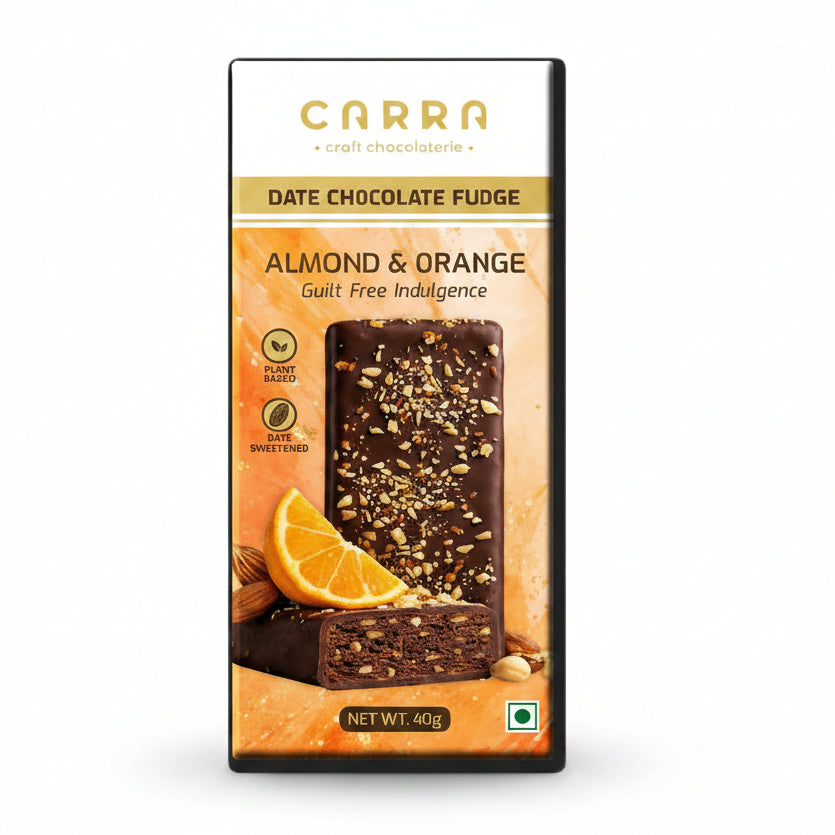 Carra Almond & Orange Date Chocolate Fudge