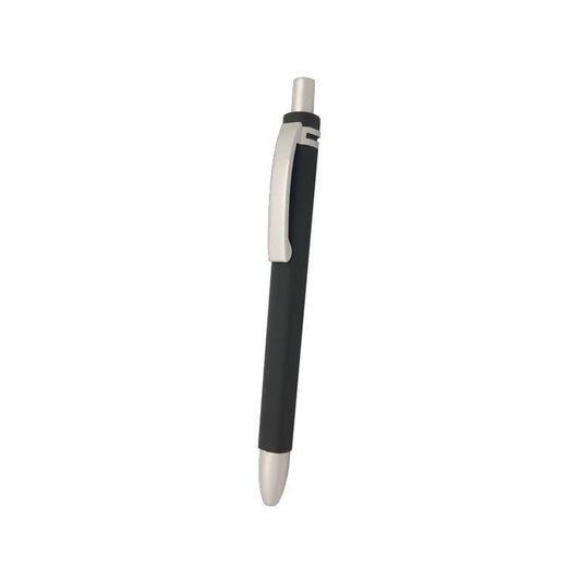 BSP108 - Gunmetal White Clip Pen product image