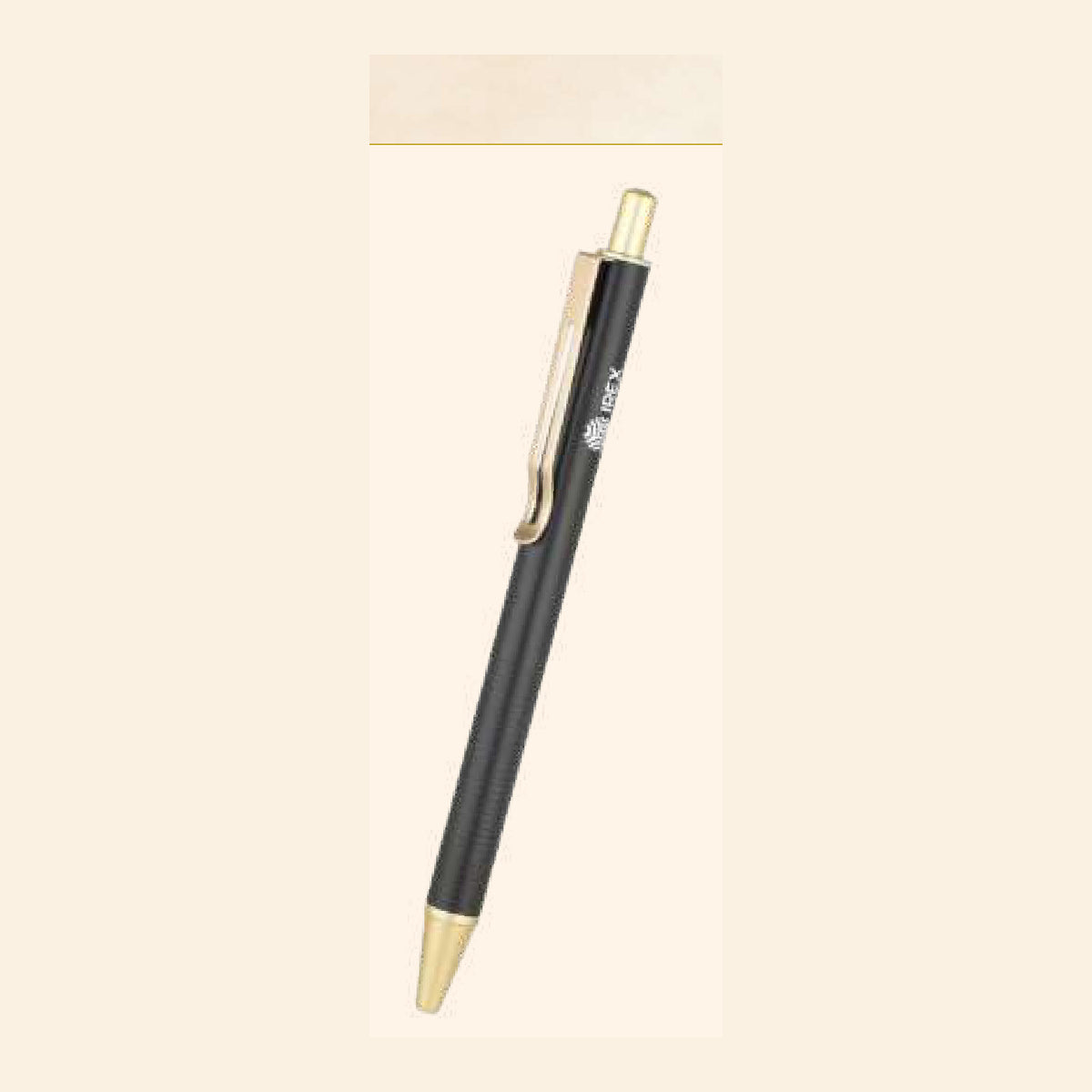 BSP37 - Black & Gold Straight Clip Pen product image