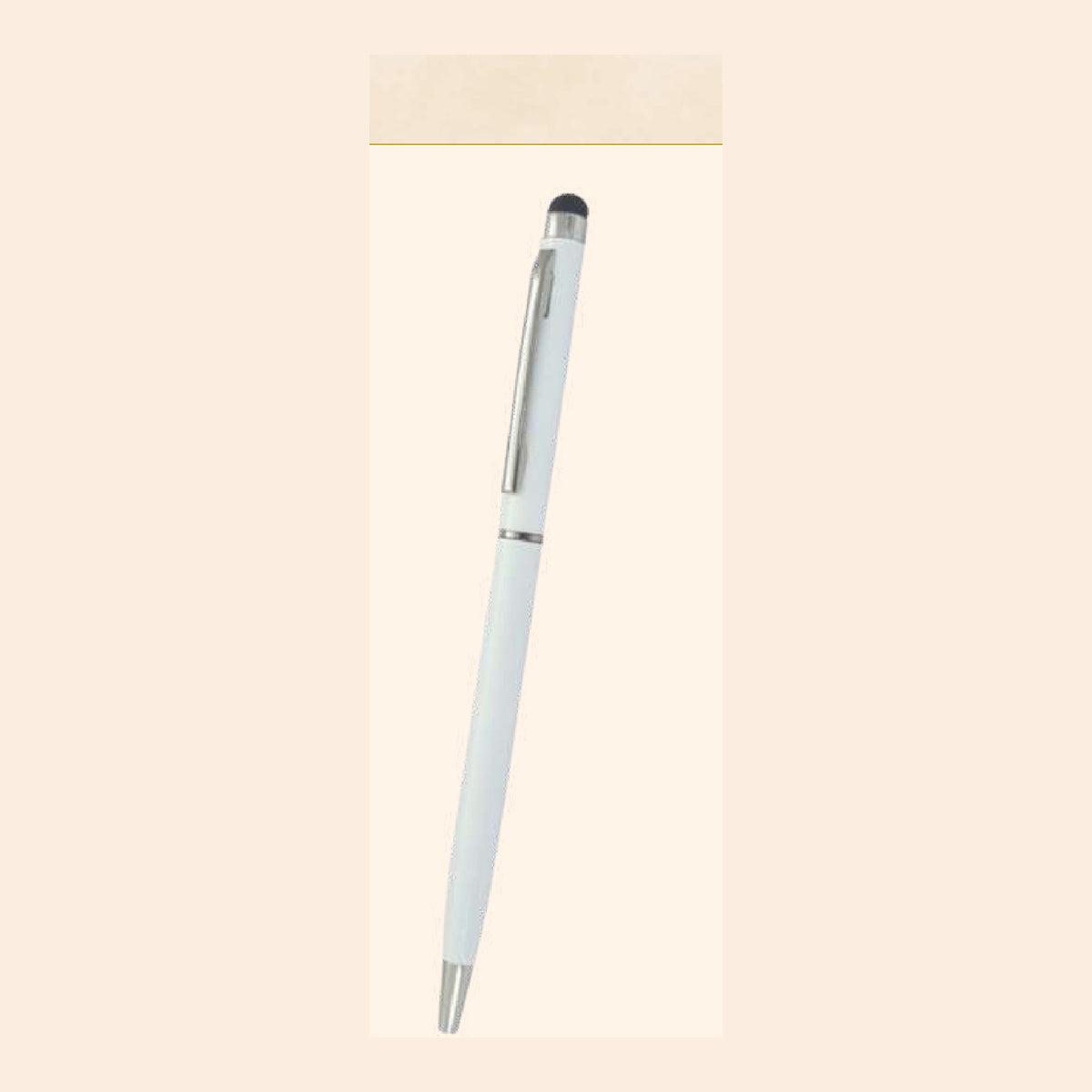 BSP40 - White & Silver Slim Pen product image