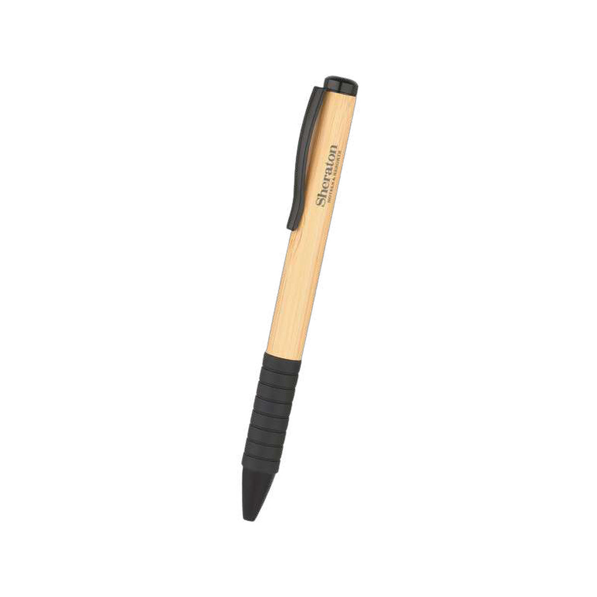 BSP68 - Bamboo Black Grip Pen product image