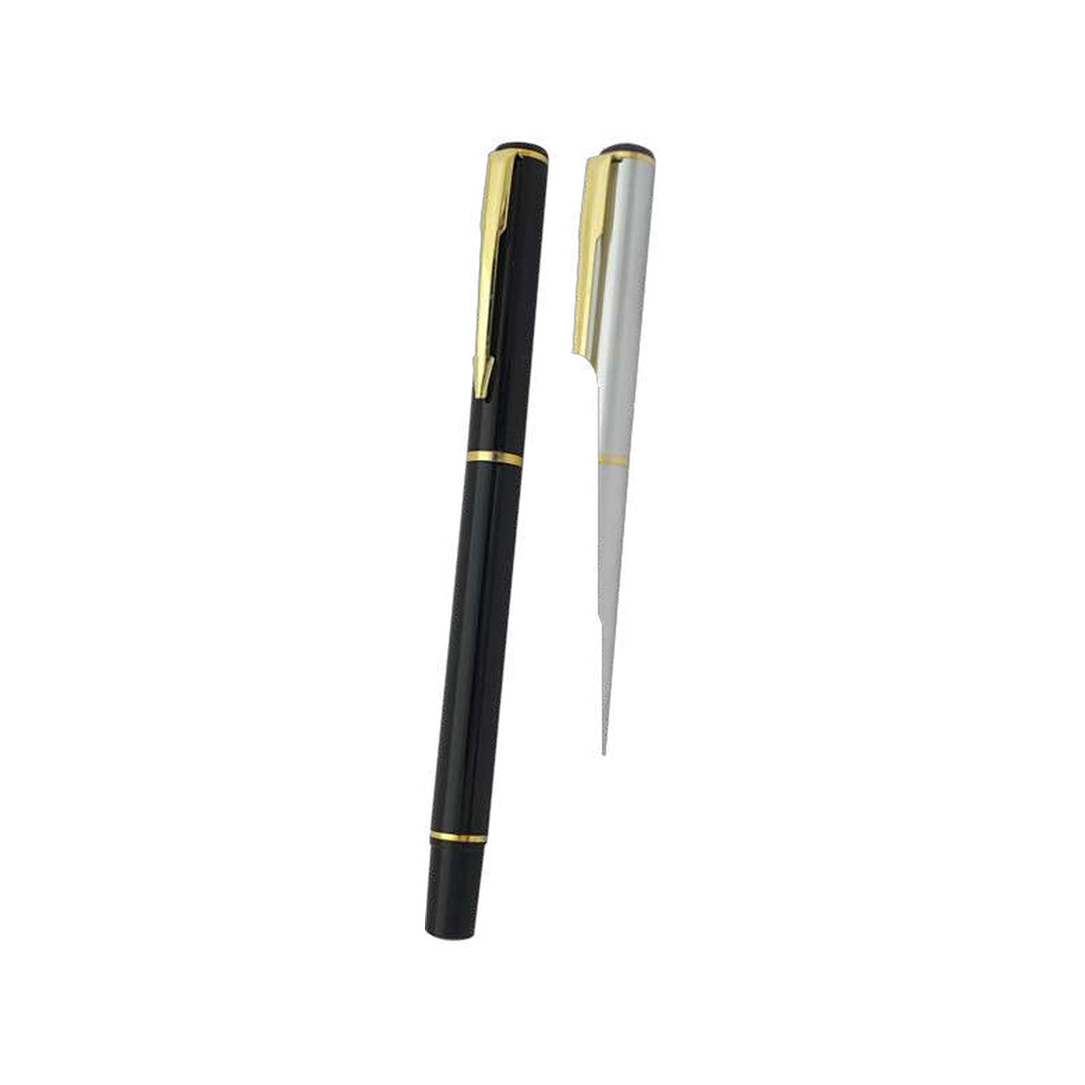 BSP94 - Black White Gold Clip Pen Set product image