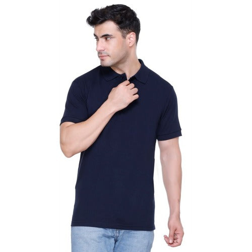 Winbarg Cotton Poly Stretch Polo Navy
