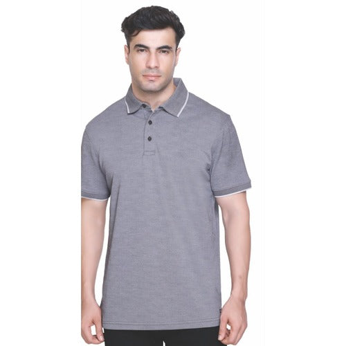 Winbarg Bird Eye Stretch Polo Black Melange