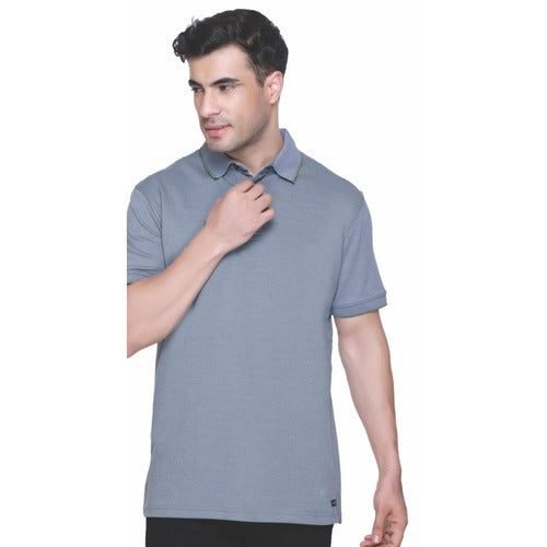 Winbarg Bird Eye Stretch Polo Light Grey Melange