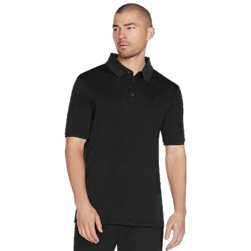 Skechers Polo T-Shirt Front Logo - Black
