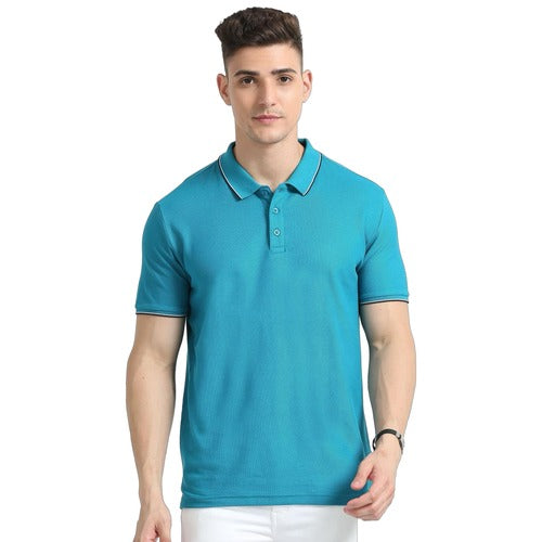 Skechers Tipped Collar Polo - Turkish Blue