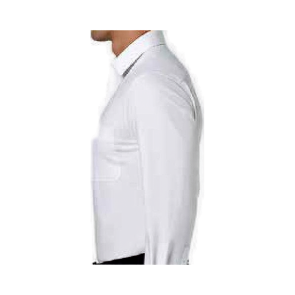 Peter England formal shirt in white - side view on white background