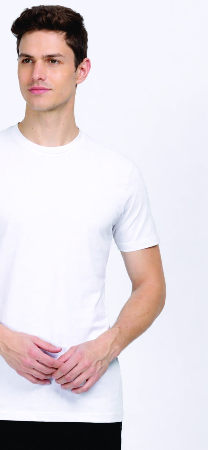 BST157 - WROGN Casual Round Neck T-Shirt - White