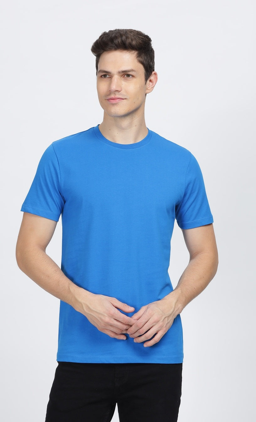 BST157 - WROGN Casual Round Neck T-Shirt - Royal Blue
