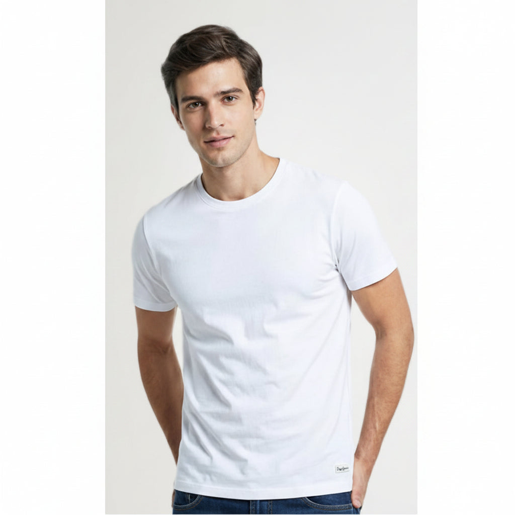 BST159 - Pepe Jeans Ibiza Round Neck T-Shirt - White front view