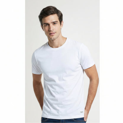 BST159 - Pepe Jeans Ibiza Round Neck T-Shirt - White front view