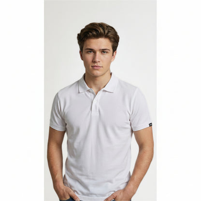 BST160 - Pepe Jeans Organico Polo T-Shirt - White front view