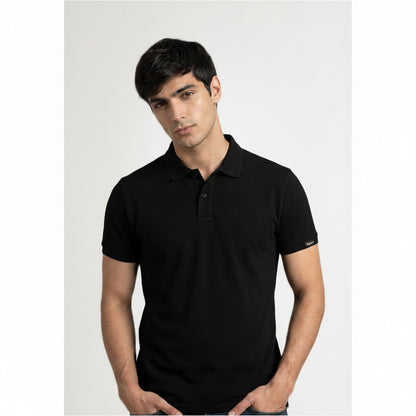 BST161 - Pepe Jeans Milano Polo T-Shirt - Black front view