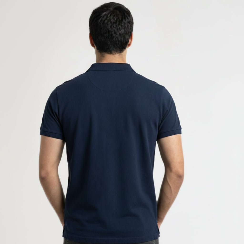 BST161 - Pepe Jeans Milano Polo T-Shirt - Navy Blue back view