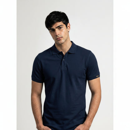 BST161 - Pepe Jeans Milano Polo T-Shirt - Navy Blue front view