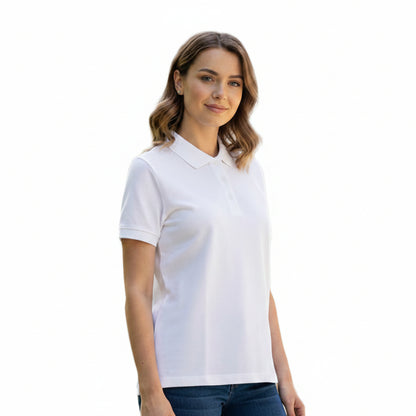 BST162 - Pepe Jeans Ella Polo T-Shirt - White front view