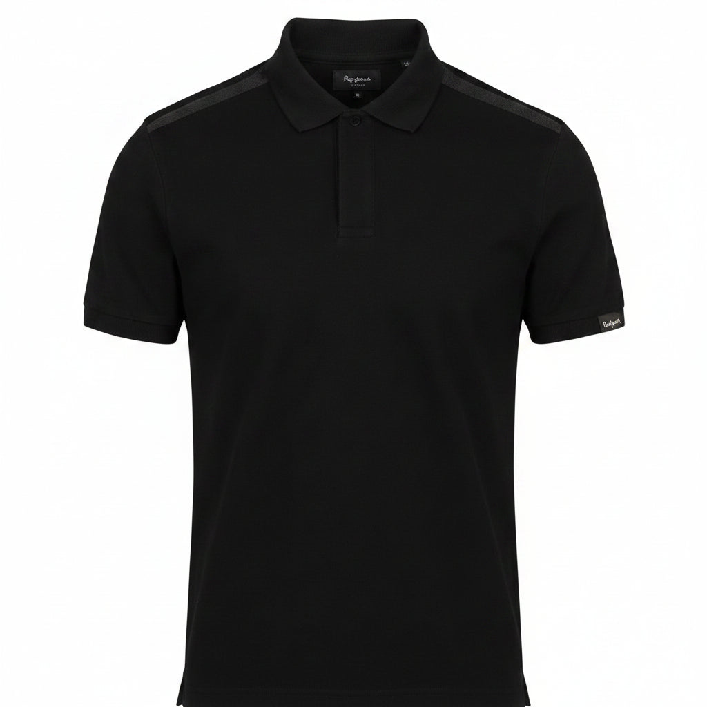 BST163 - Pepe Jeans Berlinn Polo T-Shirt - Black product view